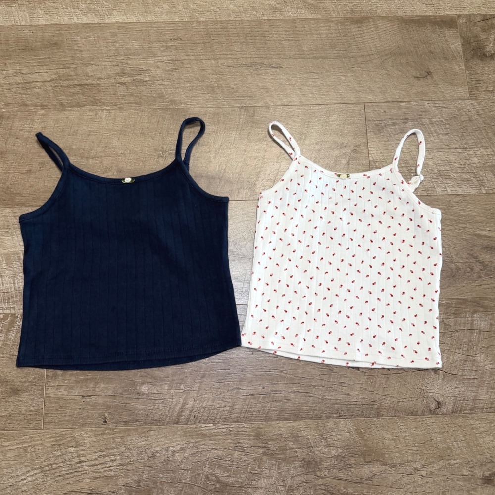 Art Class Girl's 2 Pack Ribbed Cami Tank Tops Size M 8